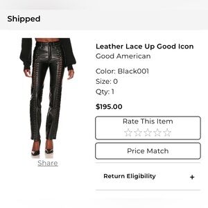 Good American Black Lace-Up Skinny Pants